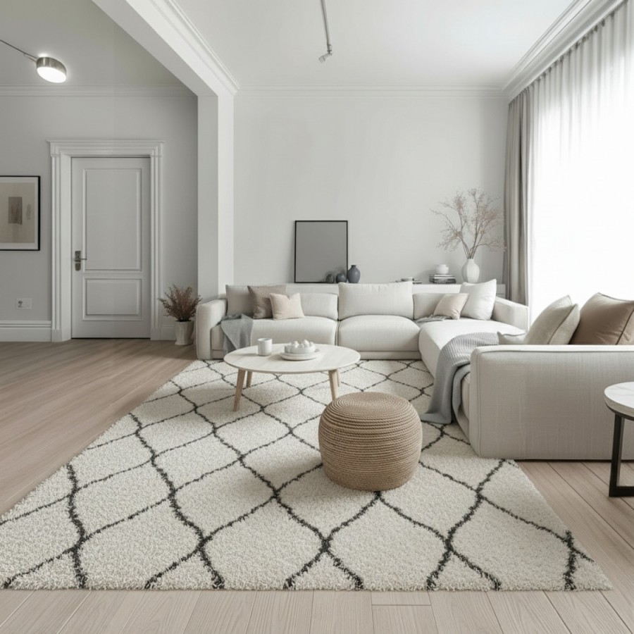 Alfombra Paris Light 120x170 y 160x230 cm | Diseño moderno en tonos claros