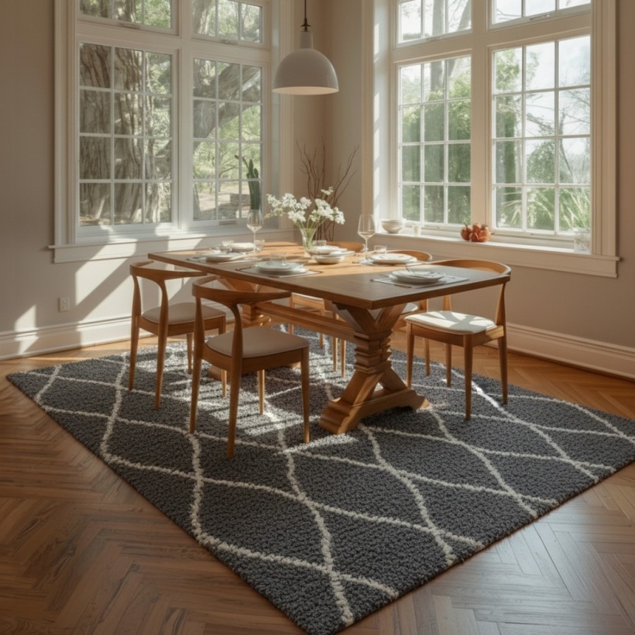 Alfombra Paris Dark 120x170 y 160x230 cm | Diseño moderno en tonos oscuros