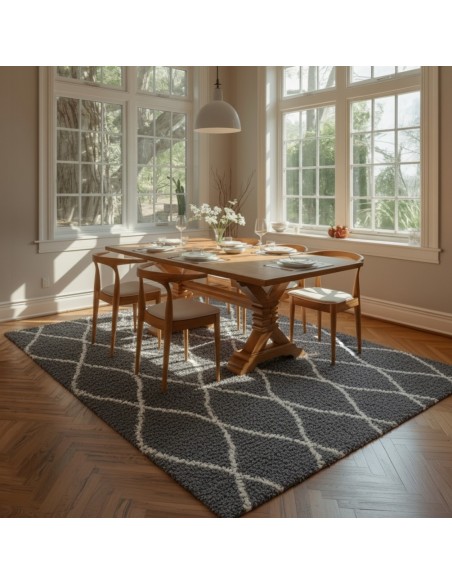 Alfombra Paris Dark 120x170 y 160x230 cm | Diseño moderno en tonos oscuros
