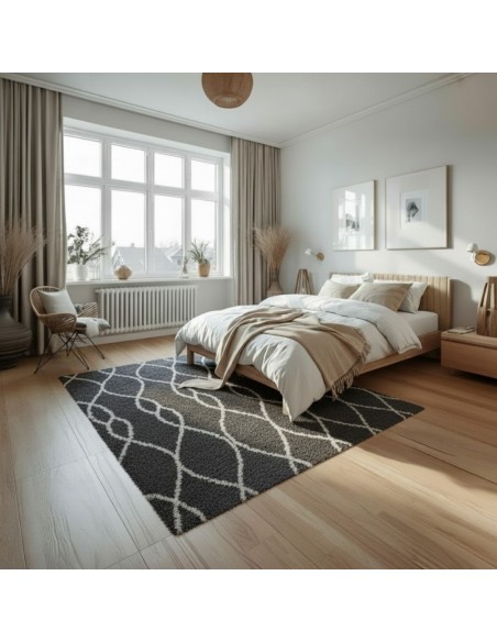 Alfombra Paris Dark 120x170 y 160x230 cm | Diseño moderno en tonos oscuros