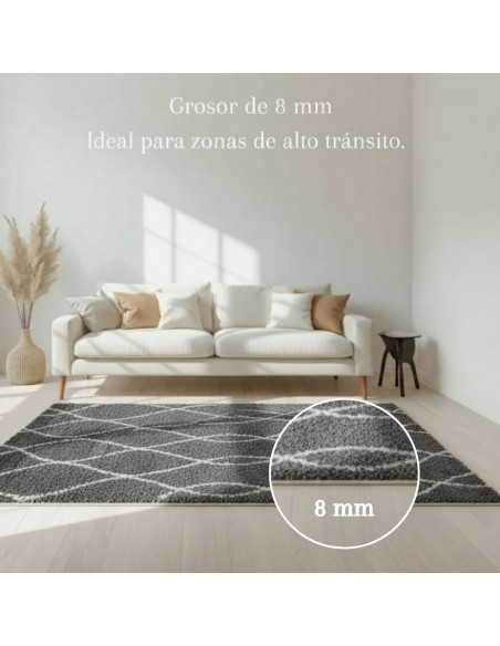 Alfombra Paris Dark 120x170 y 160x230 cm | Diseño moderno en tonos oscuros