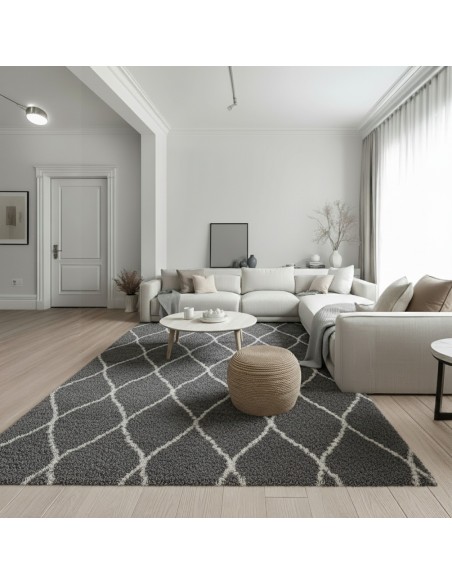Alfombra Paris Dark 120x170 y 160x230 cm | Diseño moderno en tonos oscuros