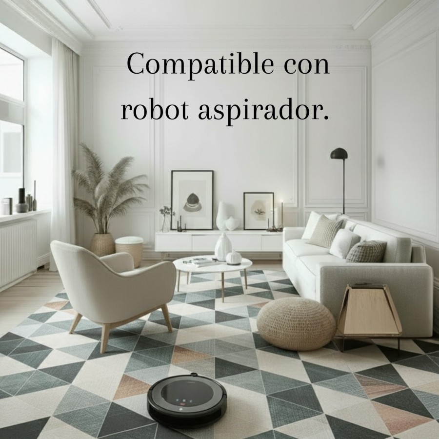 Alfombra Munich | Diseño geométrico moderno en tonos verdes y beige | 4 tamaños disponibles