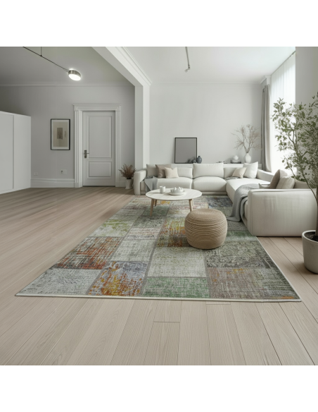 Alfombra Bremen | Diseño patchwork multicolor moderno | 4 tamaños disponibles