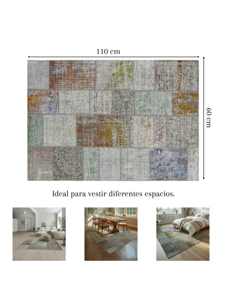 Alfombra Bremen | Diseño patchwork multicolor moderno | 4 tamaños disponibles