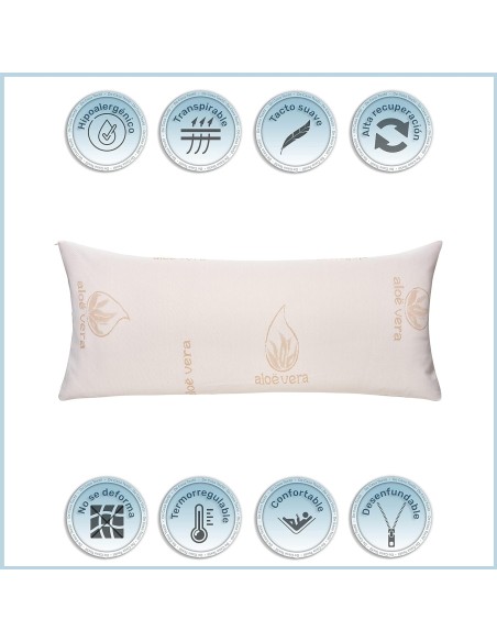 Almohada Confort Aloe Vera de Fibra Hueca | Deslan Internacional