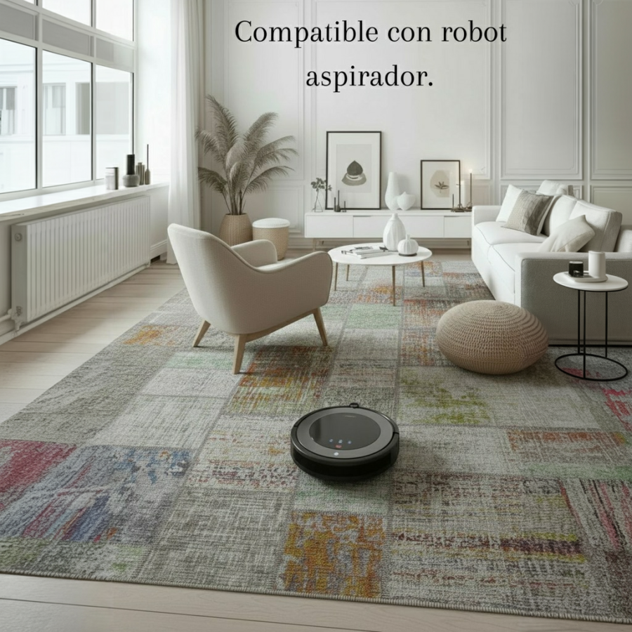 Alfombra Bremen | Diseño patchwork multicolor moderno | 4 tamaños disponibles