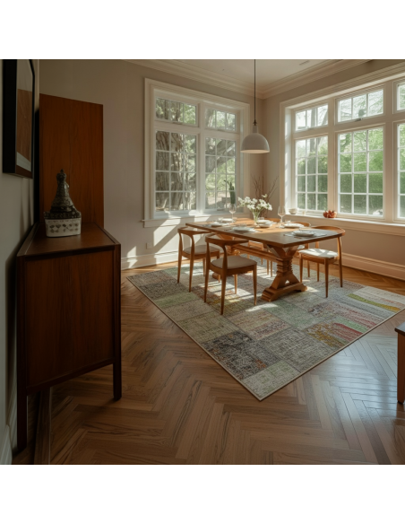 Alfombra Bremen | Diseño patchwork multicolor moderno | 4 tamaños disponibles
