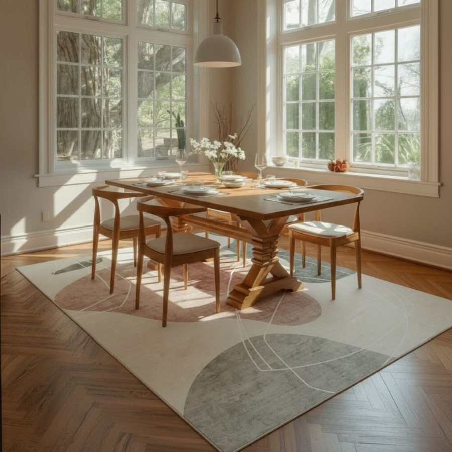 Alfombra Lyon | Diseño abstracto moderno en tonos suaves | 4 tamaños disponibles