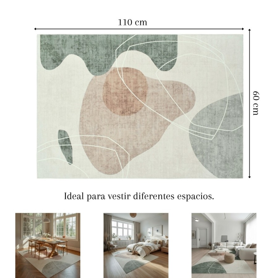 Alfombra Lyon | Diseño abstracto moderno en tonos suaves | 4 tamaños disponibles