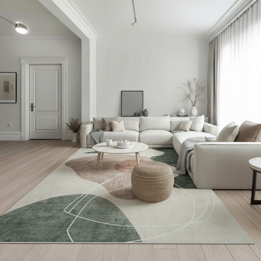 Alfombra Lyon | Diseño abstracto moderno en tonos suaves | 4 tamaños disponibles