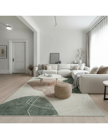 Alfombra Lyon | Diseño abstracto moderno en tonos suaves | 4 tamaños disponibles
