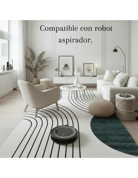 Alfombra Niza | Diseño geométrico moderno en tonos verde y negro | 4 tamaños disponibles