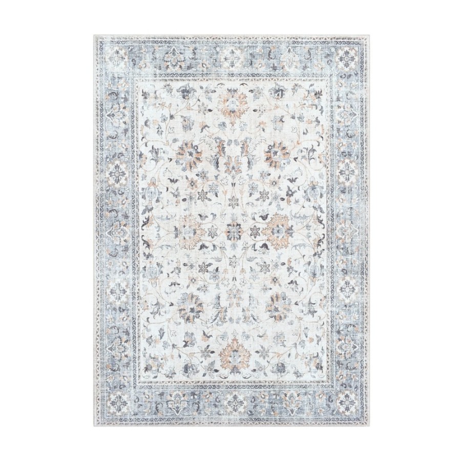 Alfombra Mumbai | Diseño clásico floral en tonos suaves | 4 tamaños disponibles