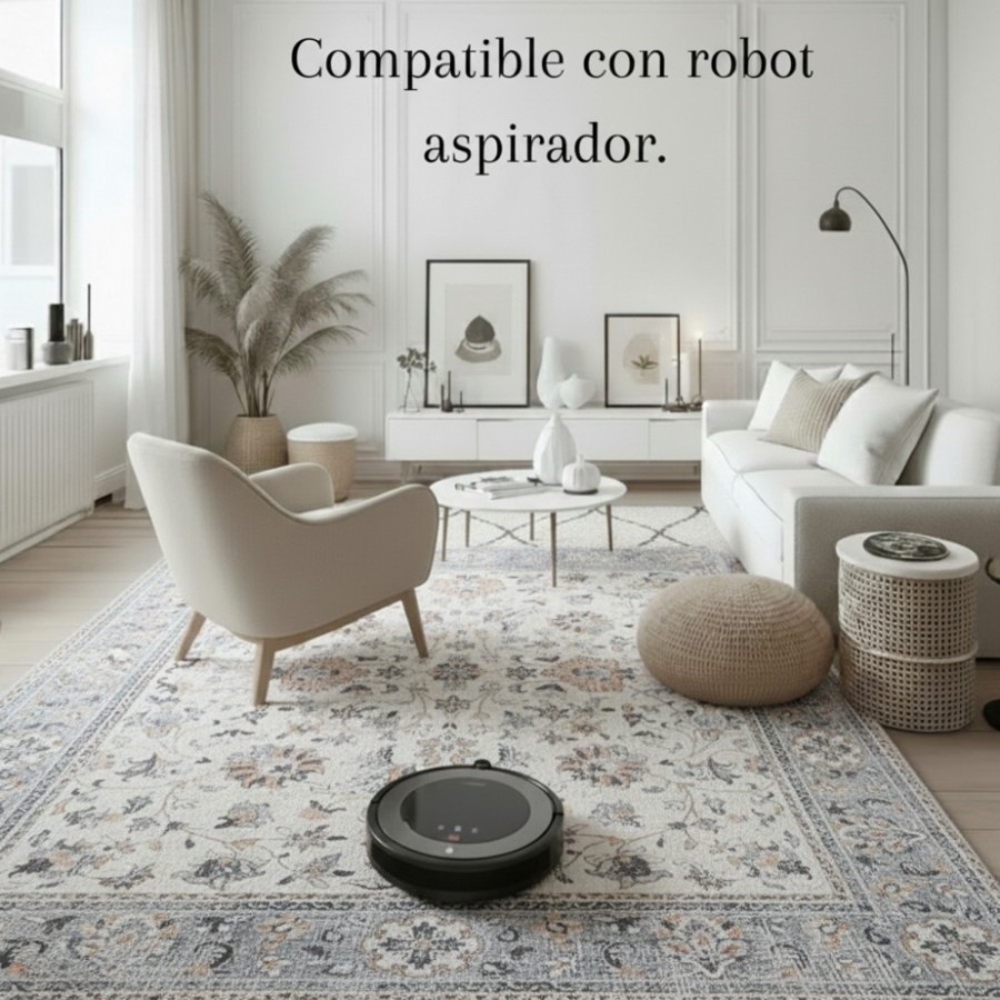 Alfombra Mumbai | Diseño clásico floral en tonos suaves | 4 tamaños disponibles