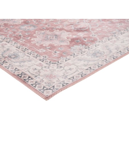 Alfombra Bombay | Diseño clásico oriental en tonos rosa y gris | 4 tamaños disponibles