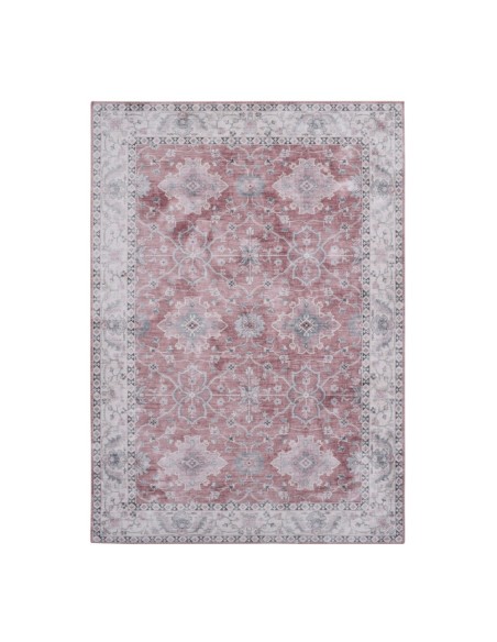 Alfombra Bombay | Diseño clásico oriental en tonos rosa y gris | 4 tamaños disponibles