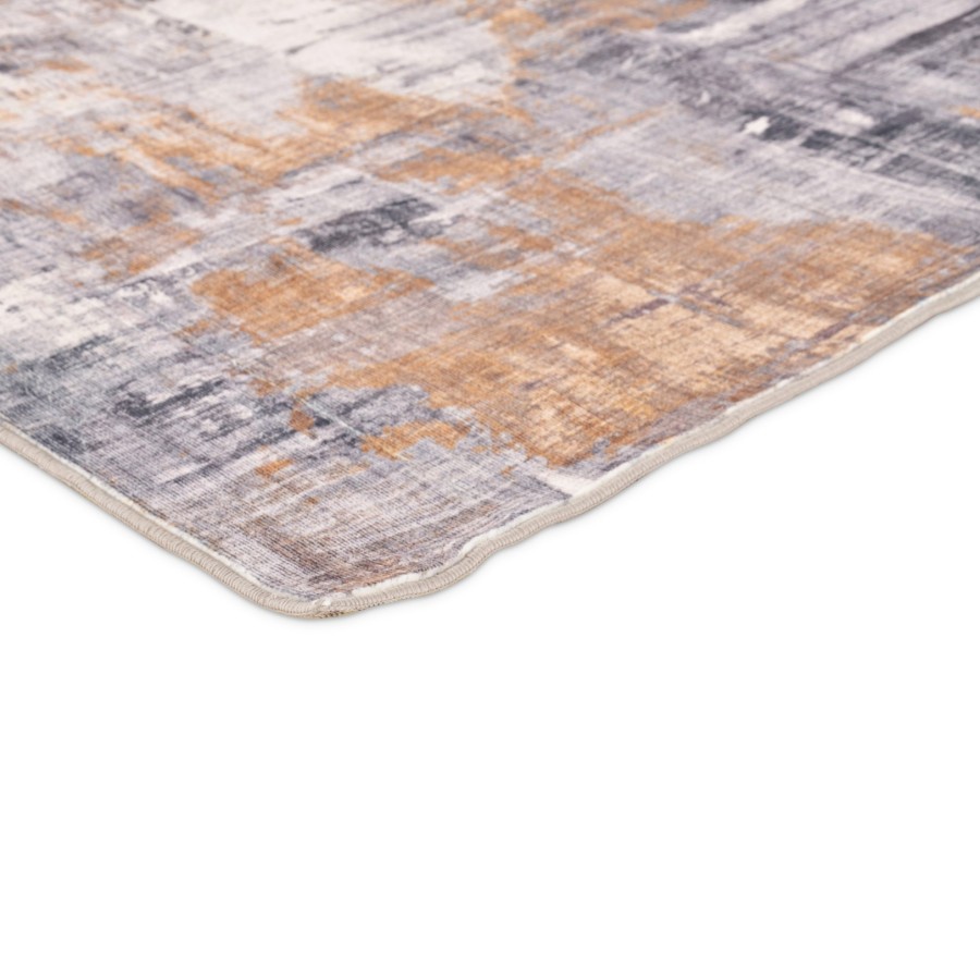 Alfombra Cashmere Gold | Diseño abstracto moderno en tonos dorados y grises | 3 tamaños disponibles