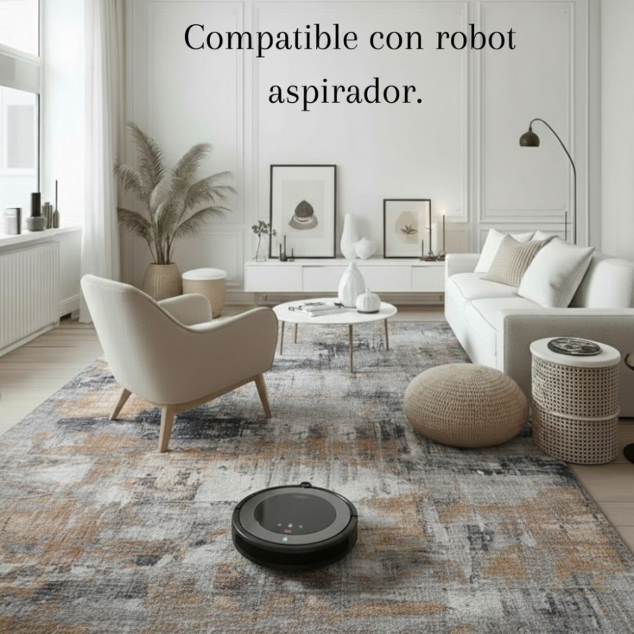 Alfombra Cashmere Gold | Diseño abstracto moderno en tonos dorados y grises | 3 tamaños disponibles