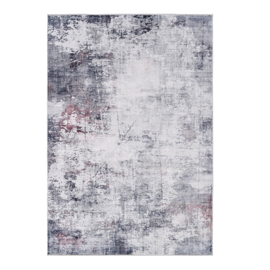 Alfombra Cashmere Violet| Diseño abstracto moderno en tonos dorados y grises | 3 tamaños disponibles