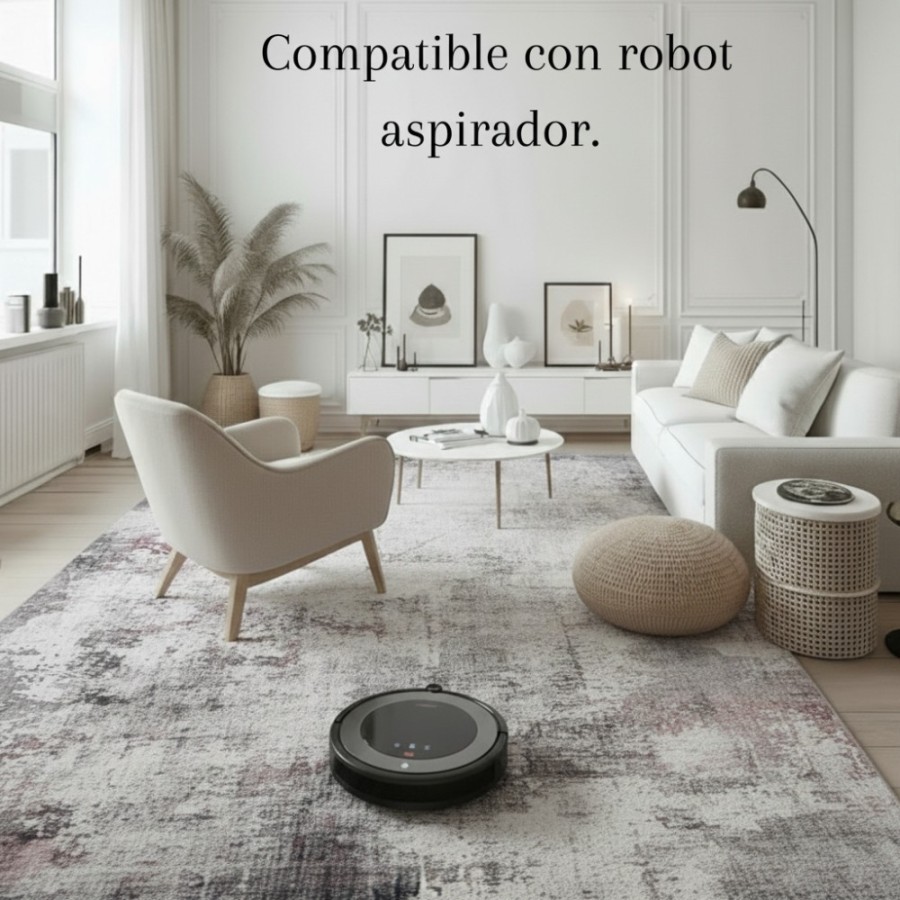 Alfombra Cashmere Violet| Diseño abstracto moderno en tonos dorados y grises | 3 tamaños disponibles