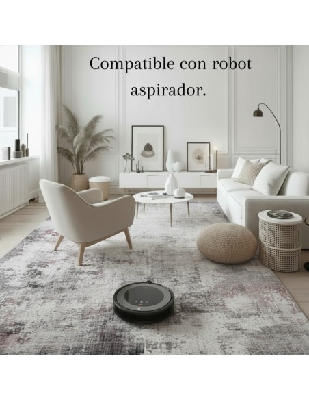 Alfombra Cashmere Violet| Diseño abstracto moderno en tonos dorados y grises | 3 tamaños disponibles