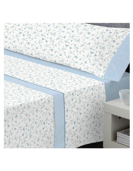 Juego de Sábanas 144 Hilos XESCA AZUL 48% Algodón