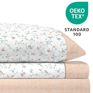 Juego de Sábanas 144 Hilos XESCA MELOCOTON 48% Algodón