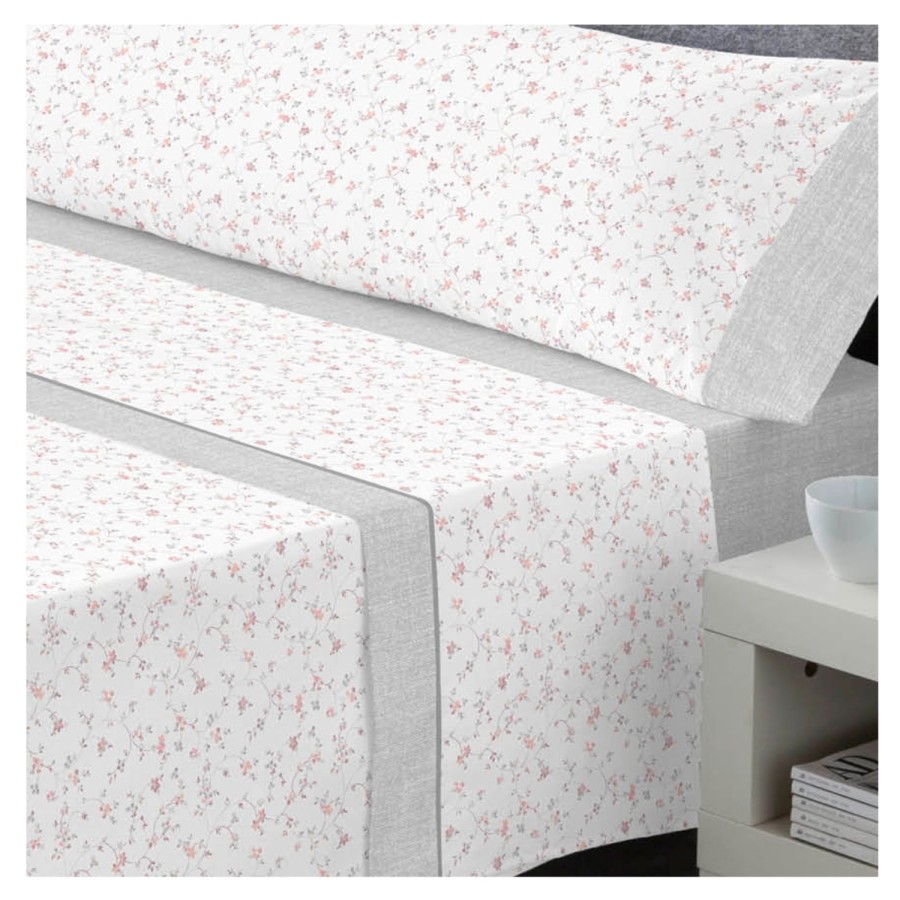 Juego de Sábanas 144 Hilos XESCA GRIS 48% Algodón