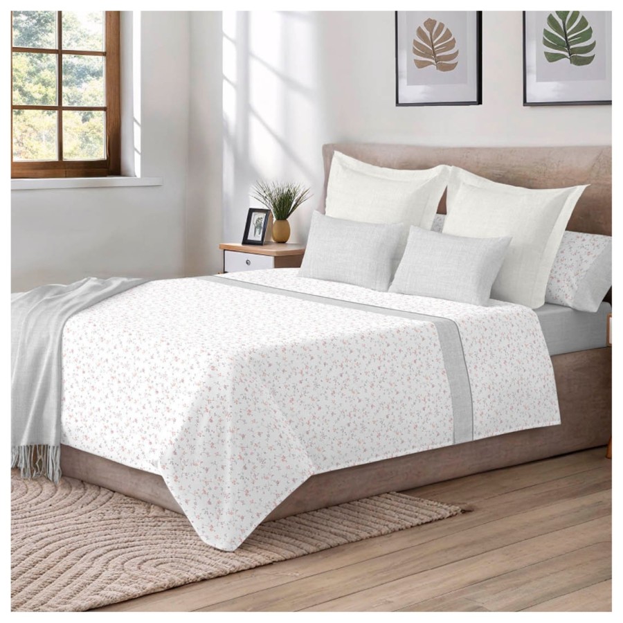 Juego de Sábanas 144 Hilos XESCA GRIS 48% Algodón