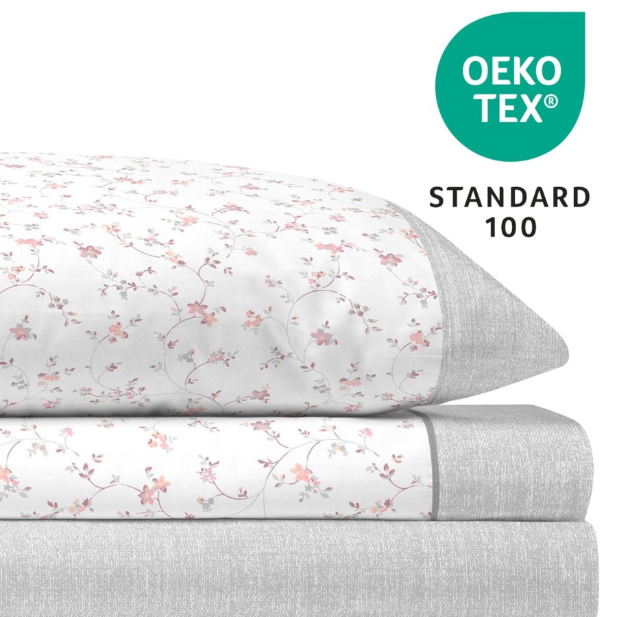 Juego de Sábanas 144 Hilos XESCA GRIS 48% Algodón