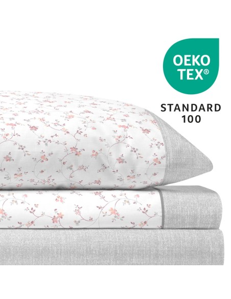 Juego de Sábanas 144 Hilos XESCA GRIS 48% Algodón