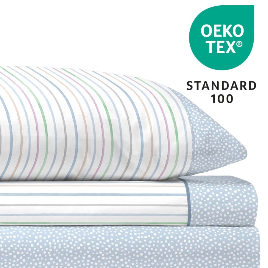 Juego de Sábanas 144 Hilos VITO AZUL 48% Algodón