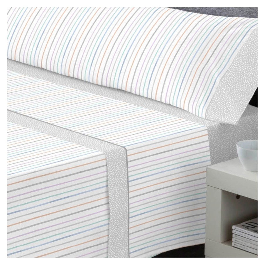 Juego de Sábanas 144 Hilos VITO GRIS 48% Algodón