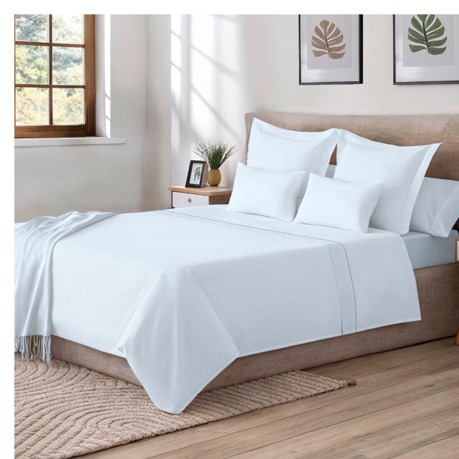 Juego de Sábanas 144 Hilos RIVER AZUL 48% Algodón