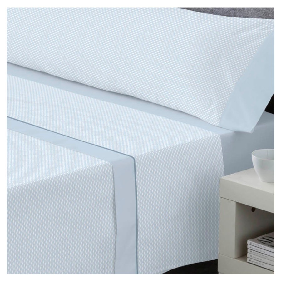 Juego de Sábanas 144 Hilos RIVER AZUL 48% Algodón