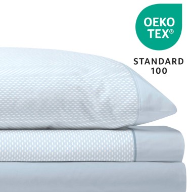 Juego de Sábanas 144 Hilos RIVER AZUL 48% Algodón