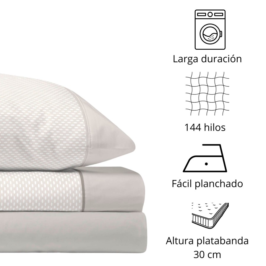 Juego de Sábanas 144 Hilos RIVER LINO 48% Algodón