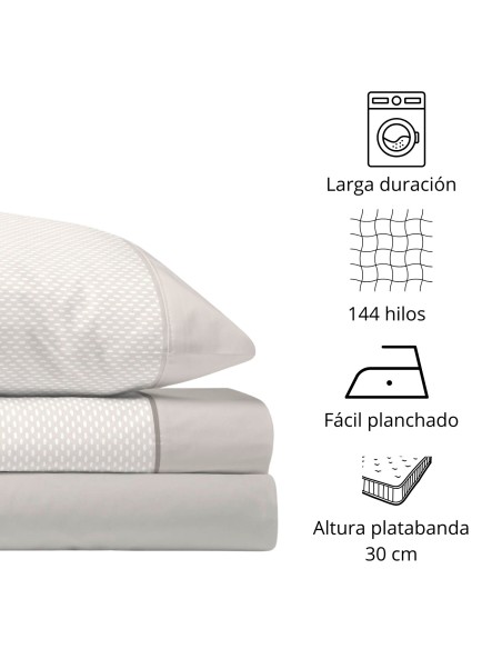 Juego de Sábanas 144 Hilos RIVER LINO 48% Algodón