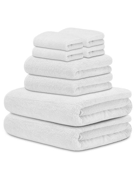 Toalla Mónaco 100% Algodón 450gr - Blanco | Deslan Internacional