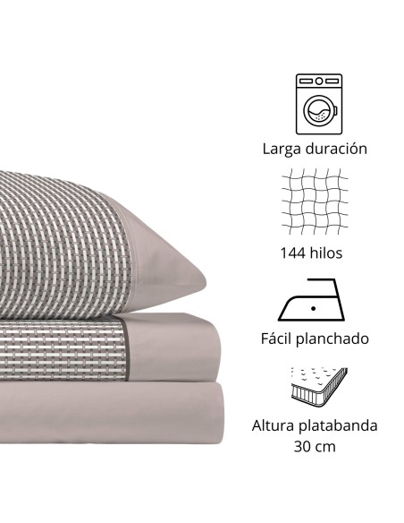 Juego de Sábanas 144 Hilos KAEL LINO 48% Algodón