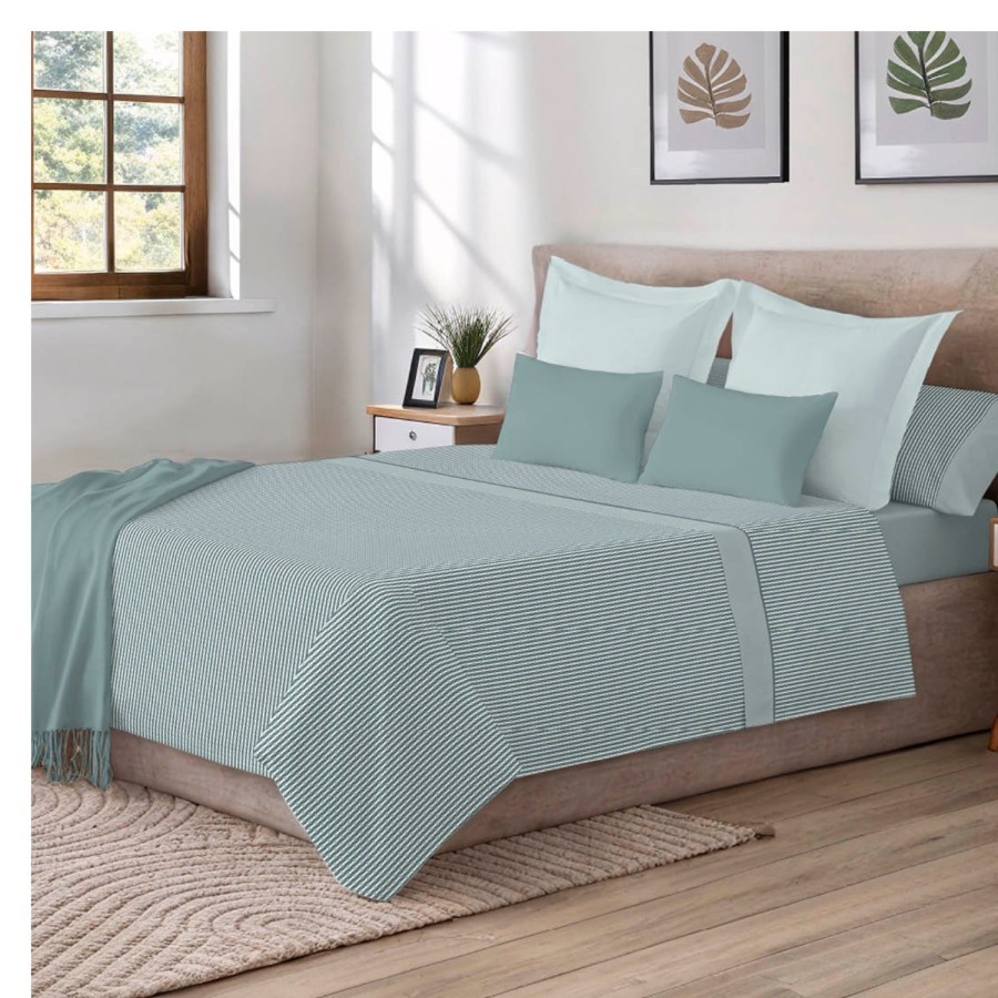 Juego de Sábanas 144 Hilos KAEL MENTA 48% Algodón