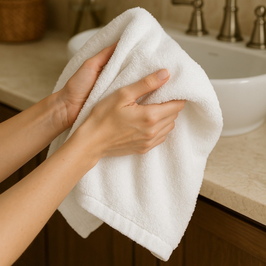 Toalla Mónaco 100% Algodón 450gr - Blanco | Deslan Internacional