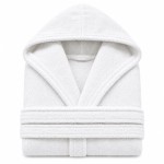Albornoz Capucha 100% Algodón 450gr - Blanco | Deslan Internacional
