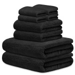 Toalla Mónaco 100% Algodón 450gr - Negro | Deslan Internacional