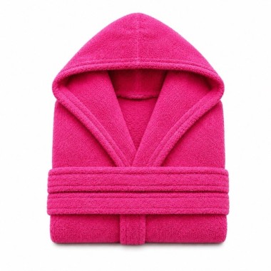Albornoz Capucha 100% Algodón 450gr - Fuxia | Deslan Internacional