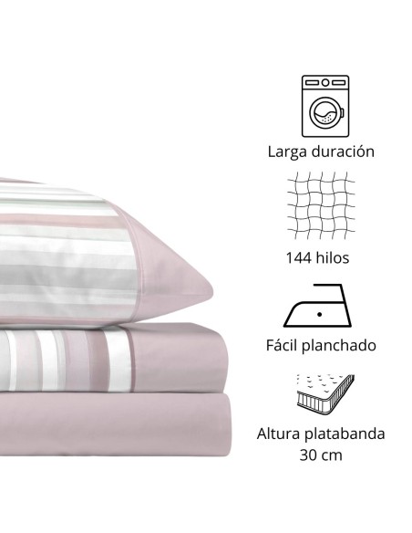 Juego de Sábanas 144 Hilos ALEX VIOLET 48% Algodón