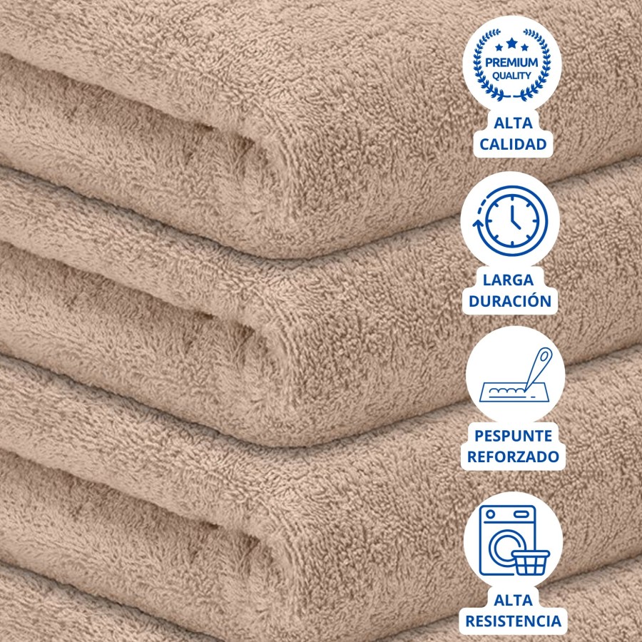 Toalla Mónaco 100% Algodón 450gr - Camel | Deslan Internacional