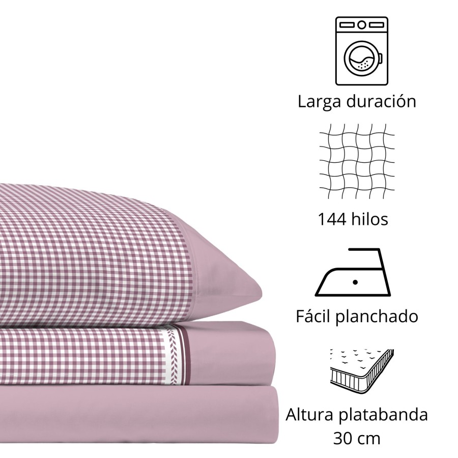 Juego de Sábanas 144 Hilos MATT VIOLET 48% Algodón