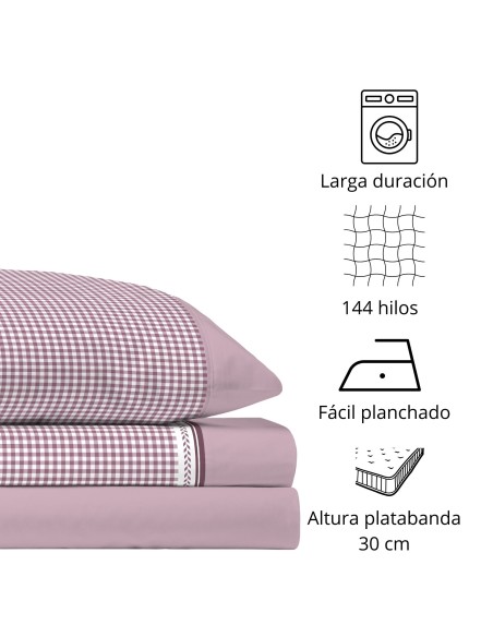 Juego de Sábanas 144 Hilos MATT VIOLET 48% Algodón